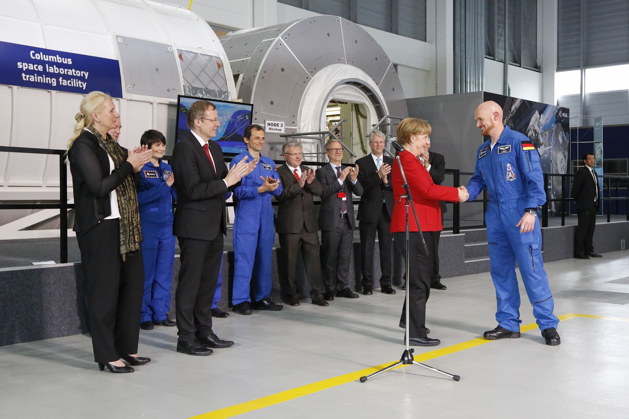 Bundeskanzlerin Angela Merkel gratuliert Alexander Gerst Bundeskanzlerin Angela Merkel gratuliert Alexander Gerst