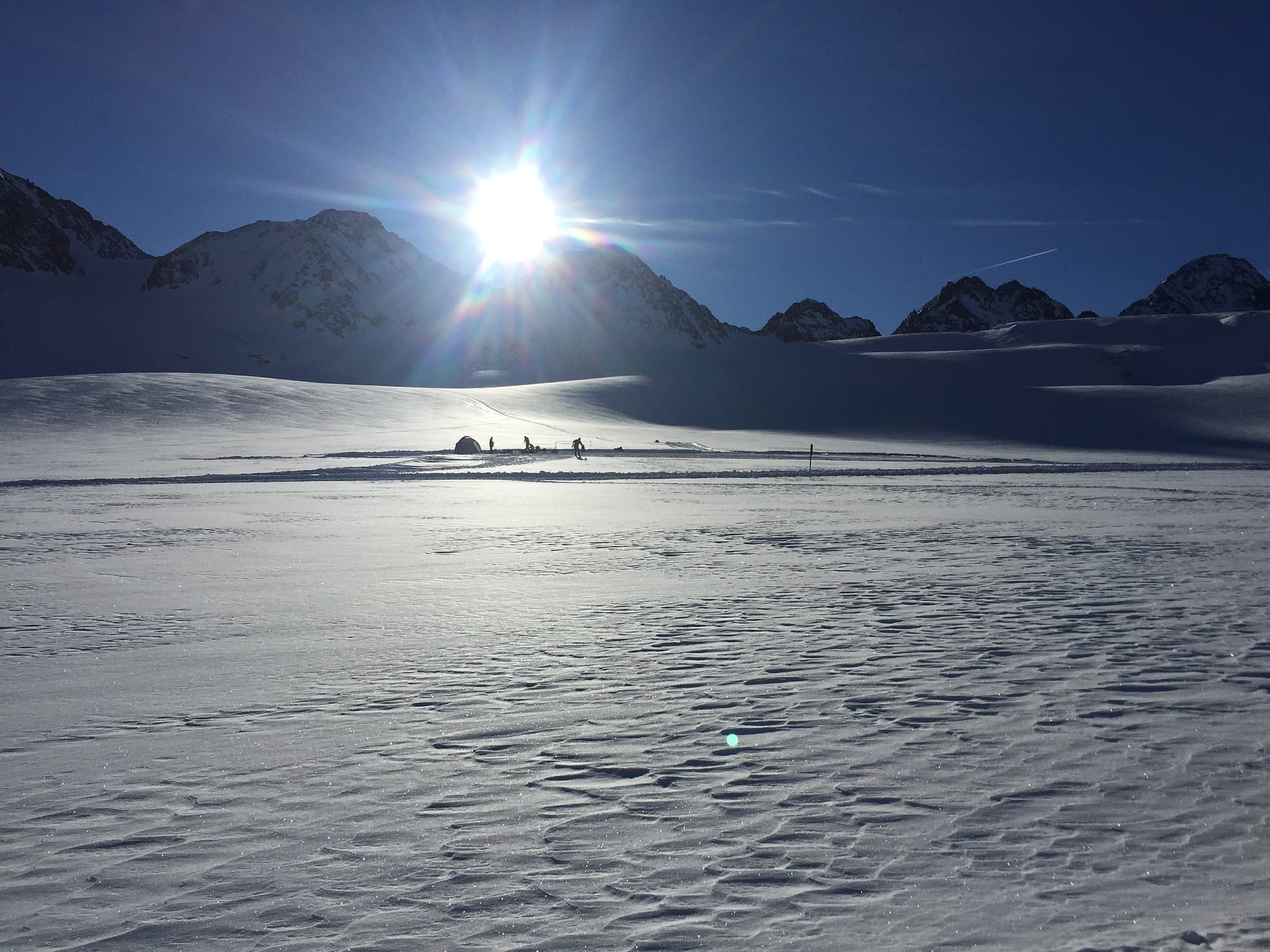 Techniktest auf Gletscher Techniktest auf Gletscher