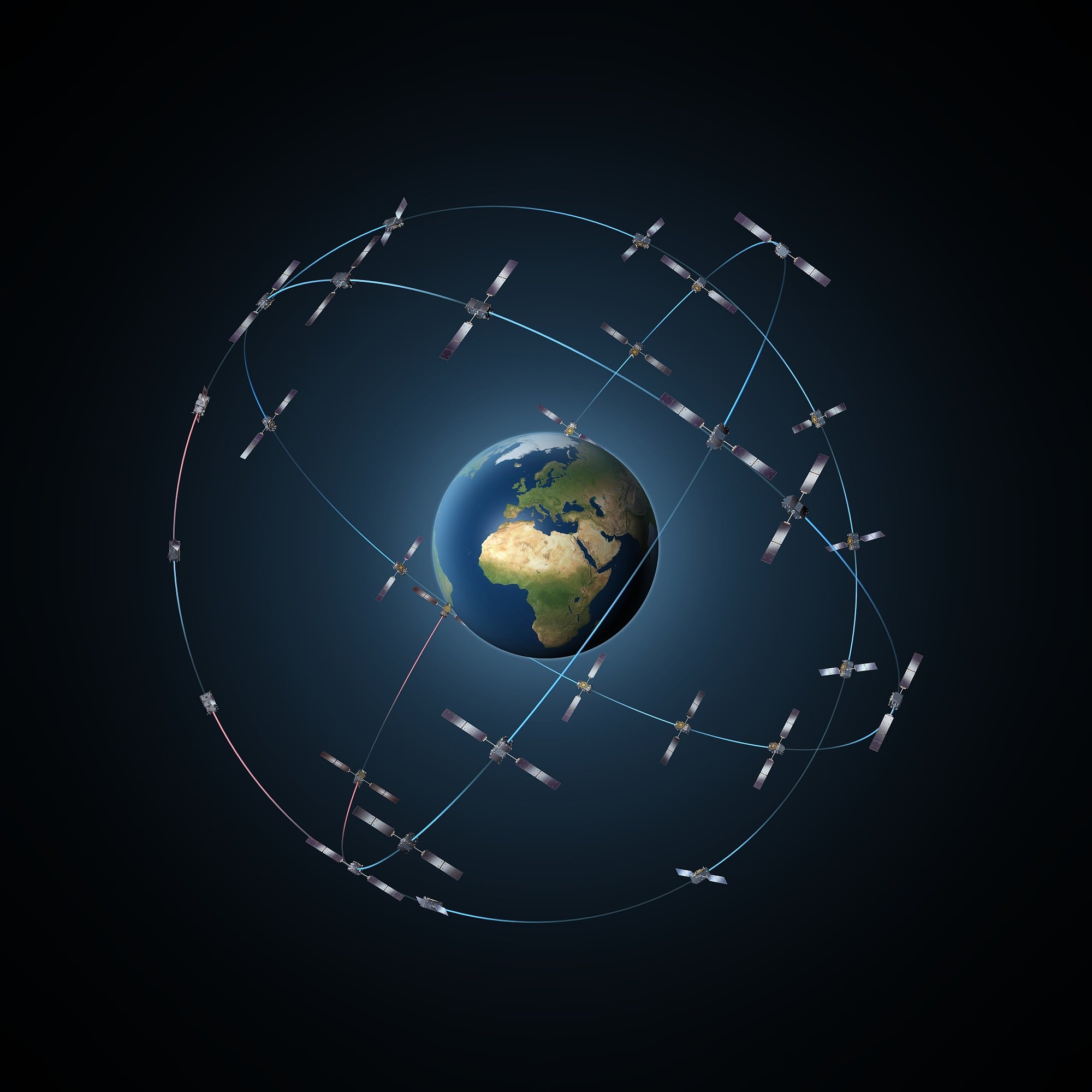 GPS-Satellitennetz im Orbit GPS-Satellitennetz im Orbit