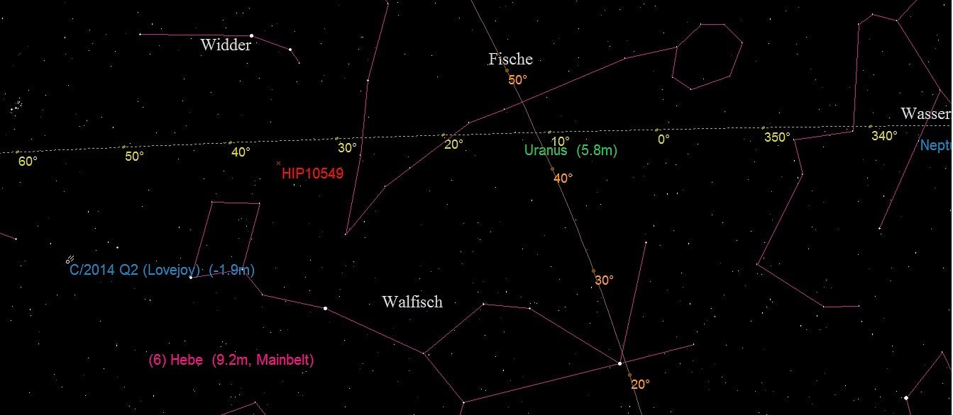 Aufsuchkarte für den Stern HIP 10549 Aufsuchkarte für den Stern HIP 10549