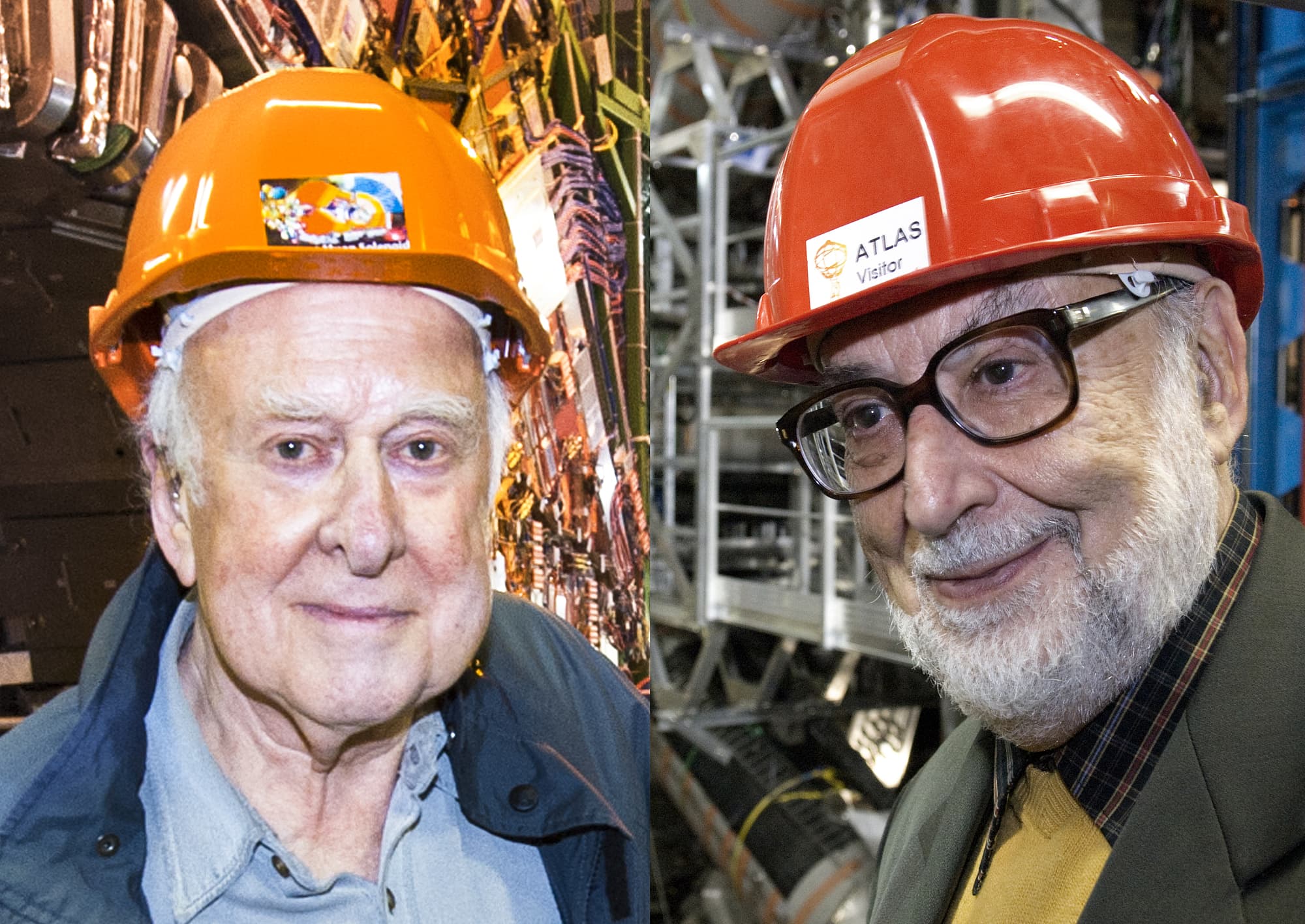 Peter Higgs (li) und François Englert Peter Higgs (li) und François Englert