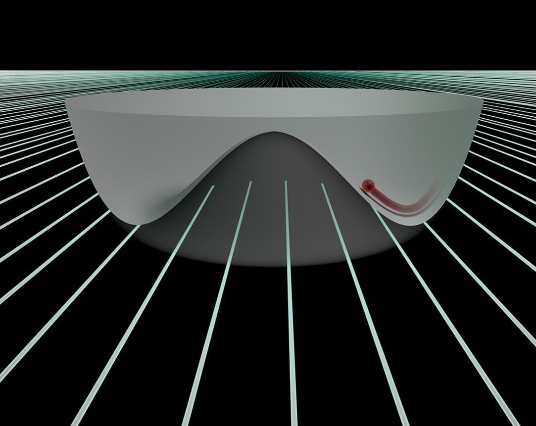 Illustration einer Higgs-Anregung in einem zweidimensionalen System Illustration einer Higgs-Anregung in einem zweidimensionalen System