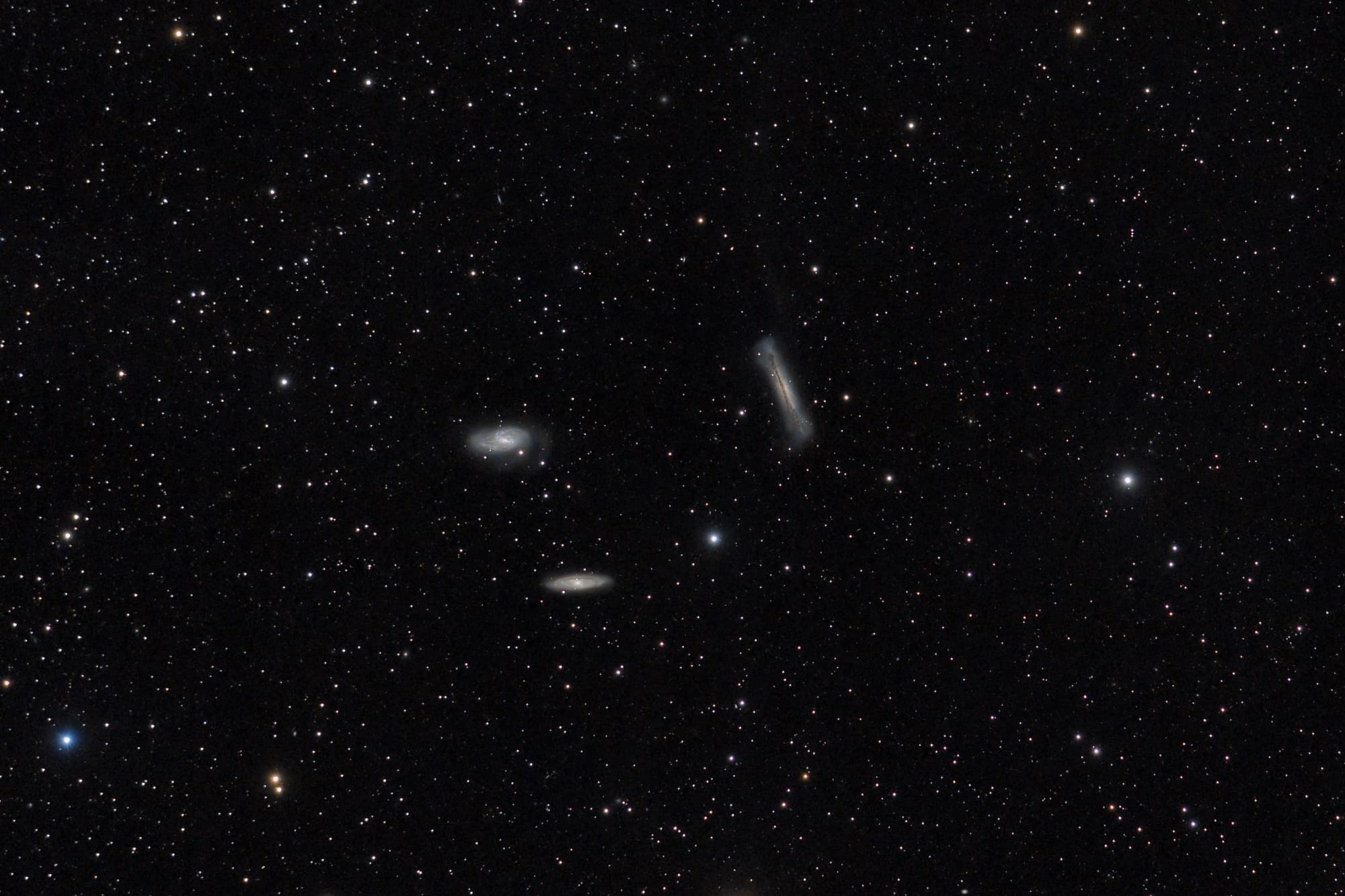 Das Leo-Triplett im Sternbild Löwe Das Leo-Triplett im Sternbild Löwe