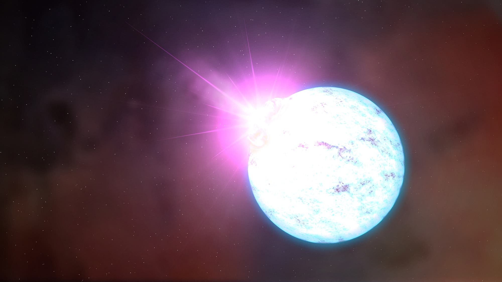 Η απεικόνιση μιας έκρηξης ακτινοβολίας σε ένα magnetar