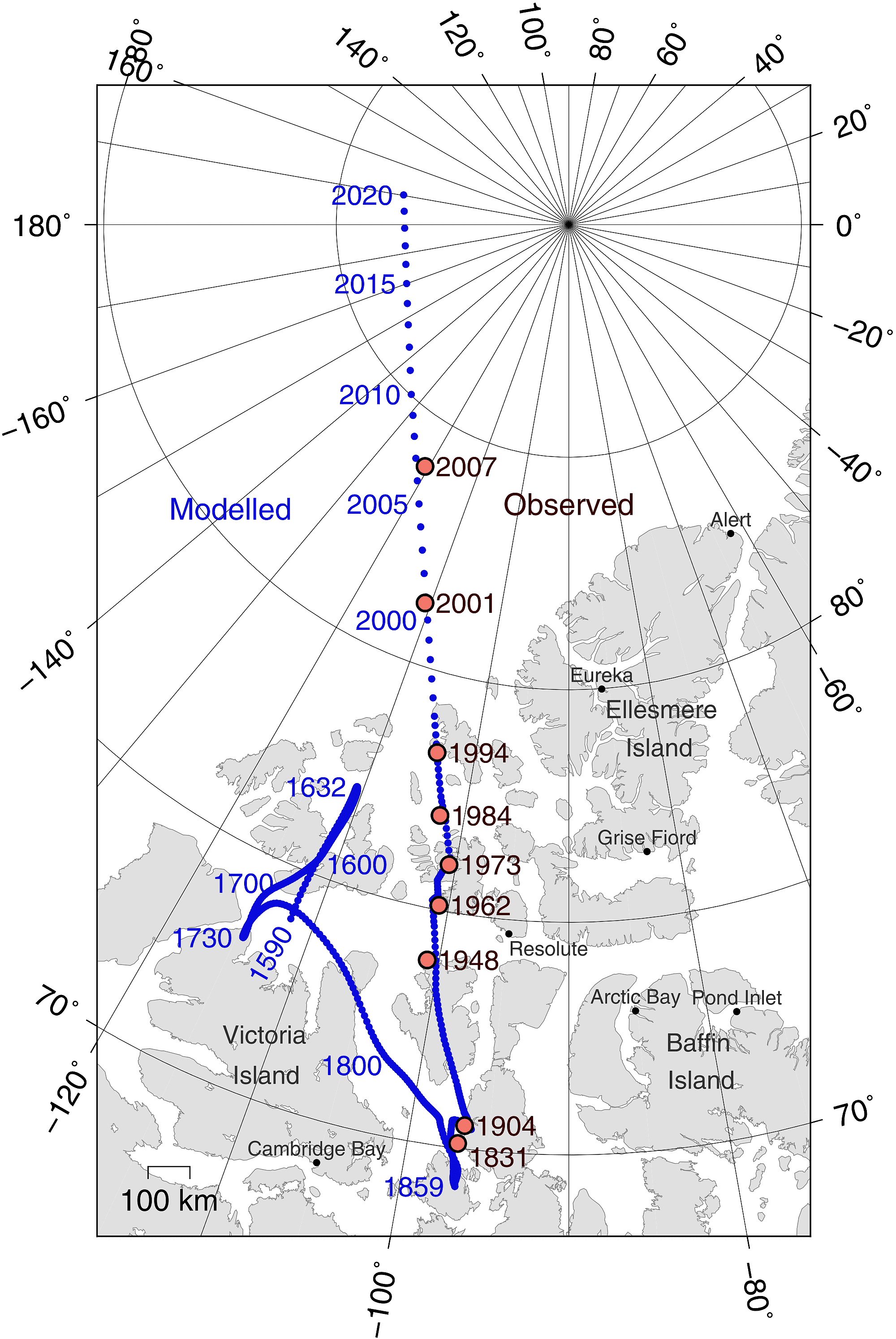 Magnetic North Pole Positions 2015.svg .5717622 