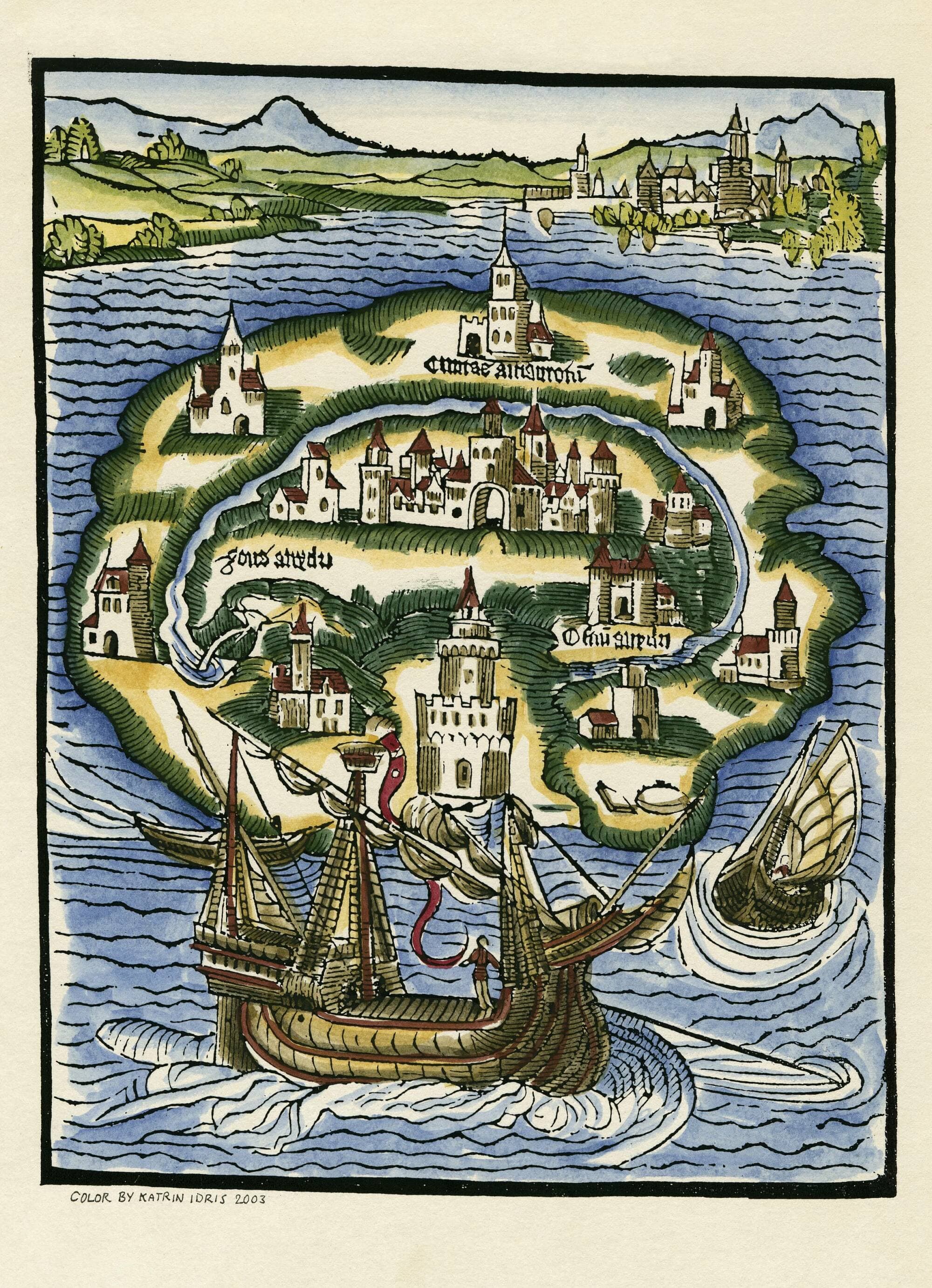 Karte der Insel Utopia Karte der Insel Utopia