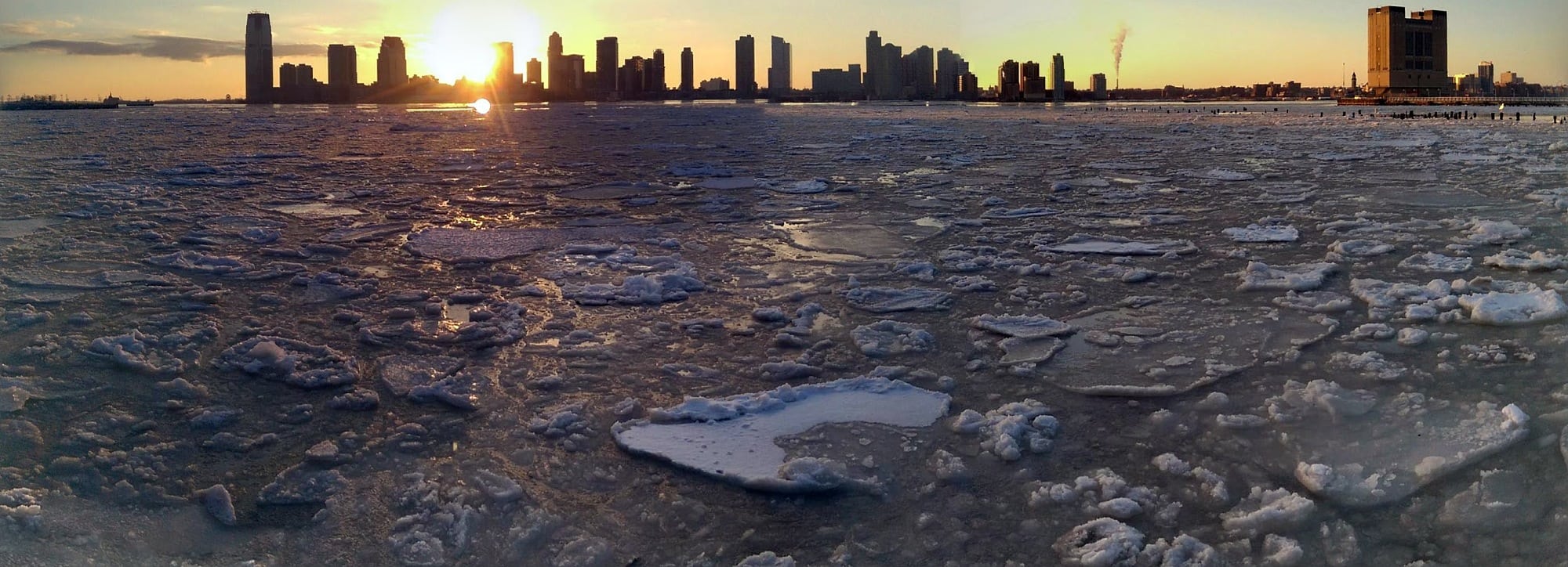 Eisschollen auf dem Hudson River Eisschollen auf dem Hudson River