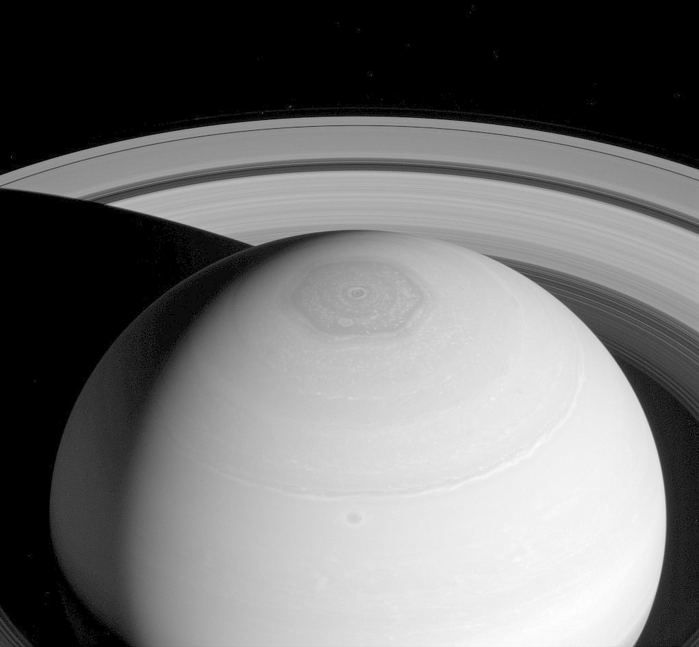 Das Sechseck an Saturns Nordpol Das Sechseck an Saturns Nordpol