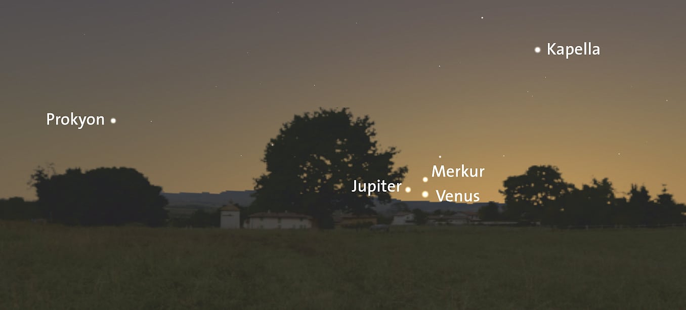 Planetentrio am Abendhimmel Planetentrio am Abendhimmel