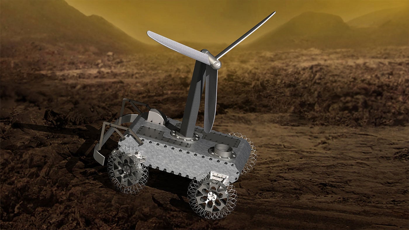 Entwurf für einen Venus-Rover (künstlerische Darstellung) Entwurf für einen Venus-Rover (künstlerische Darstellung)
