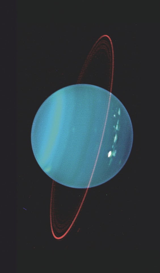 Uranus im Blick des Keck-Teleskops (Infrarotaufnahme) Uranus im Blick des Keck-Teleskops (Infrarotaufnahme)