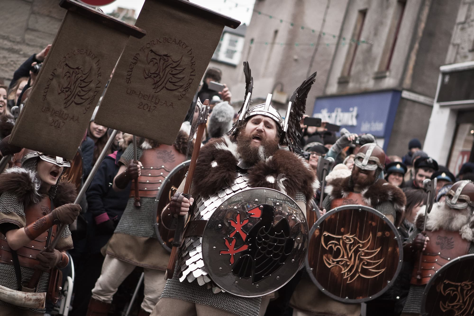 Wikinger auf Festveranstaltung Wikinger auf Festveranstaltung