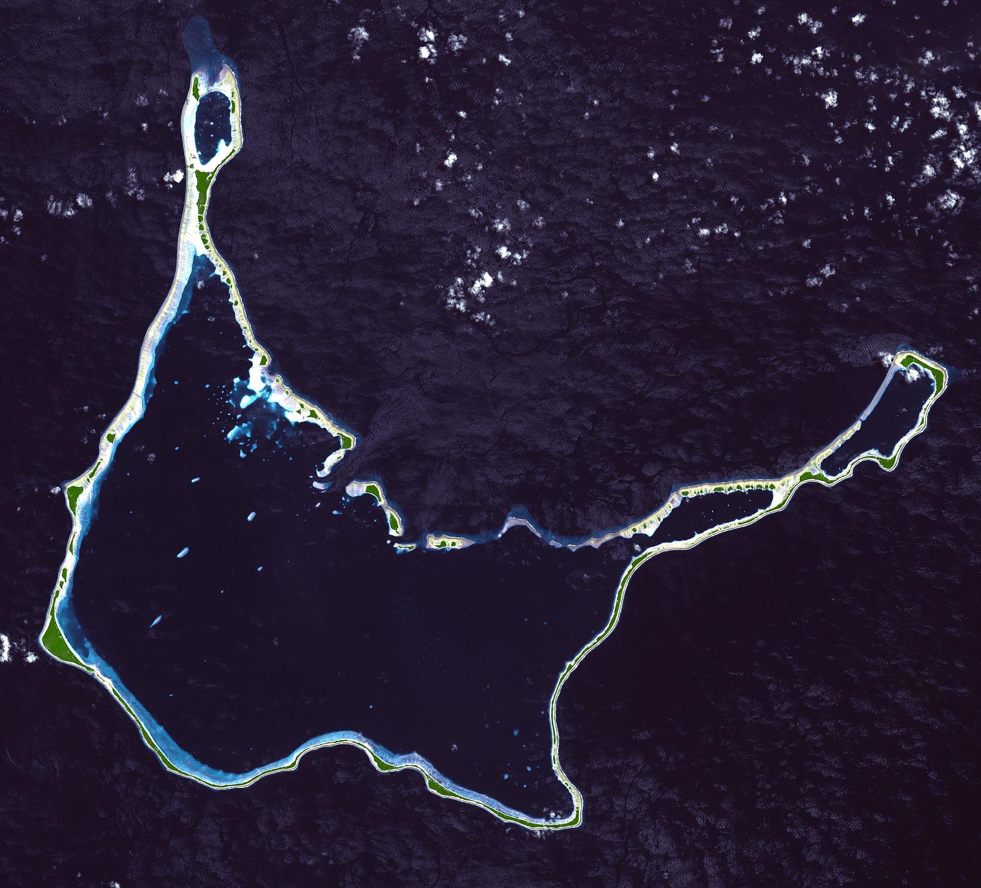 Satellitenbild des Arno-Atolls in den Marshallinseln Satellitenbild des Arno-Atolls in den Marshallinseln