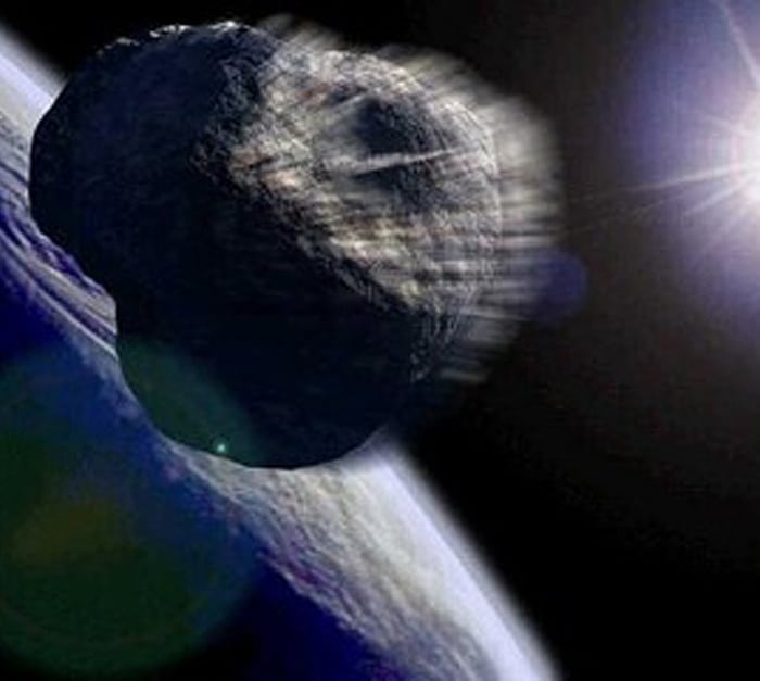 Künstlerische Darstellung eines Asteroiden Künstlerische Darstellung eines Asteroiden