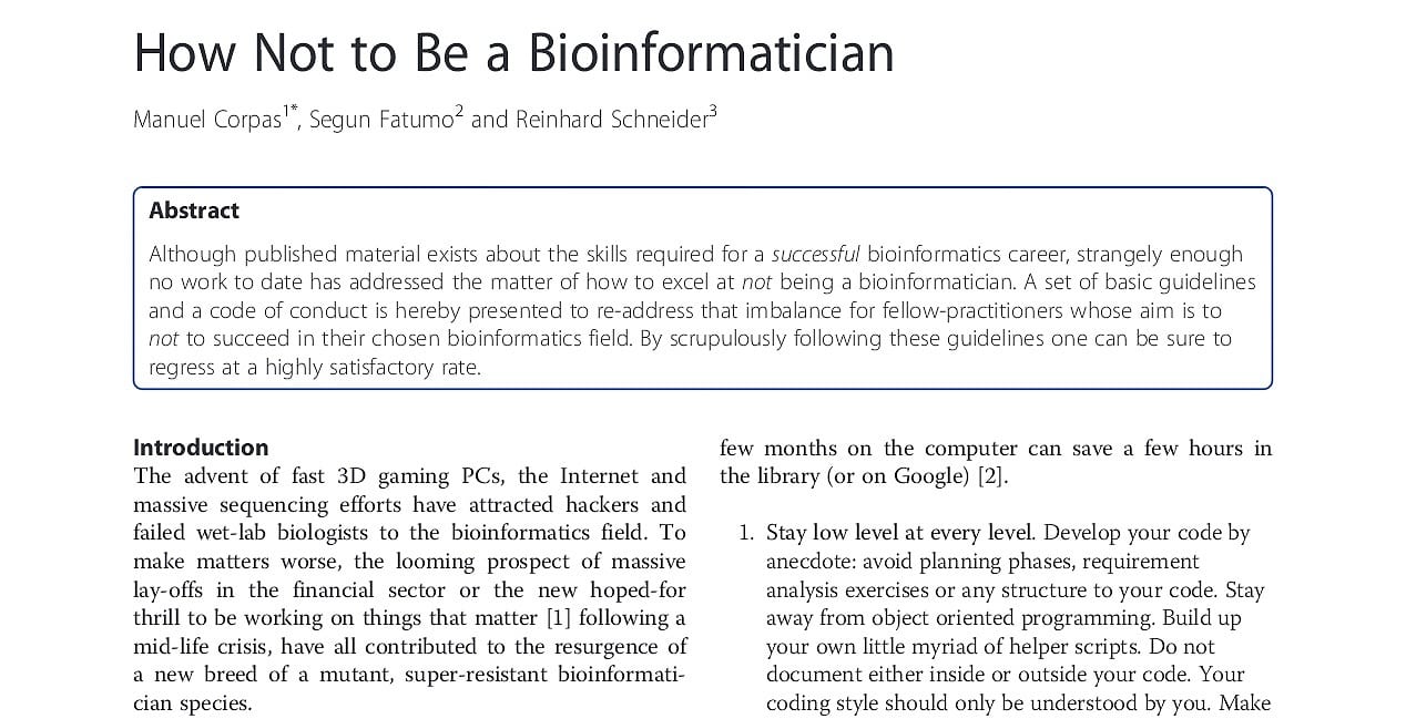 Superresistente Bioinformatiker Superresistente Bioinformatiker