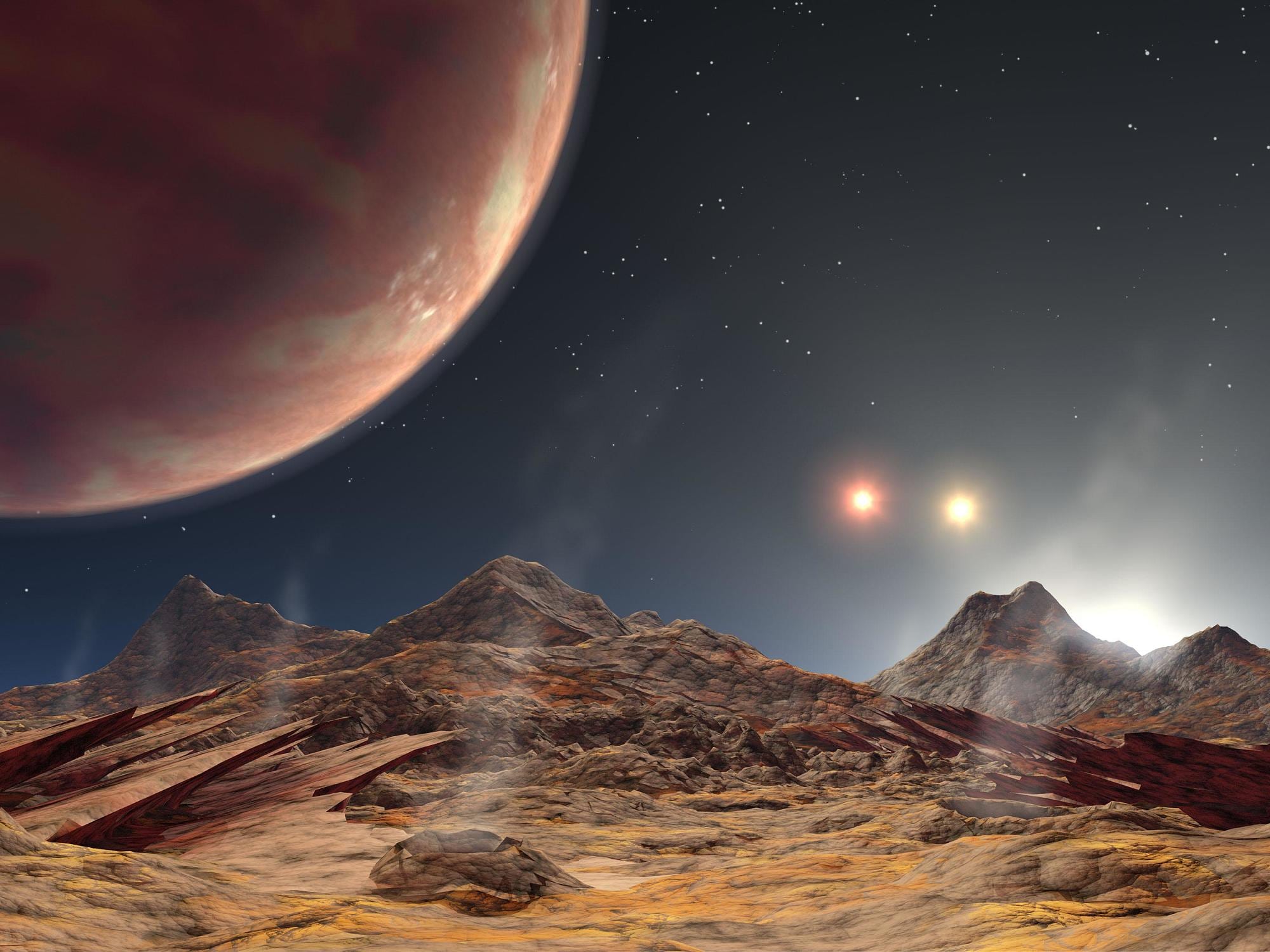 Blick von einem Exomond Blick von einem Exomond