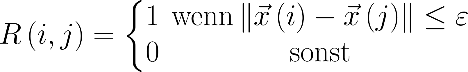 Gleichung eines Rekurrenzplots Gleichung eines Rekurrenzplots