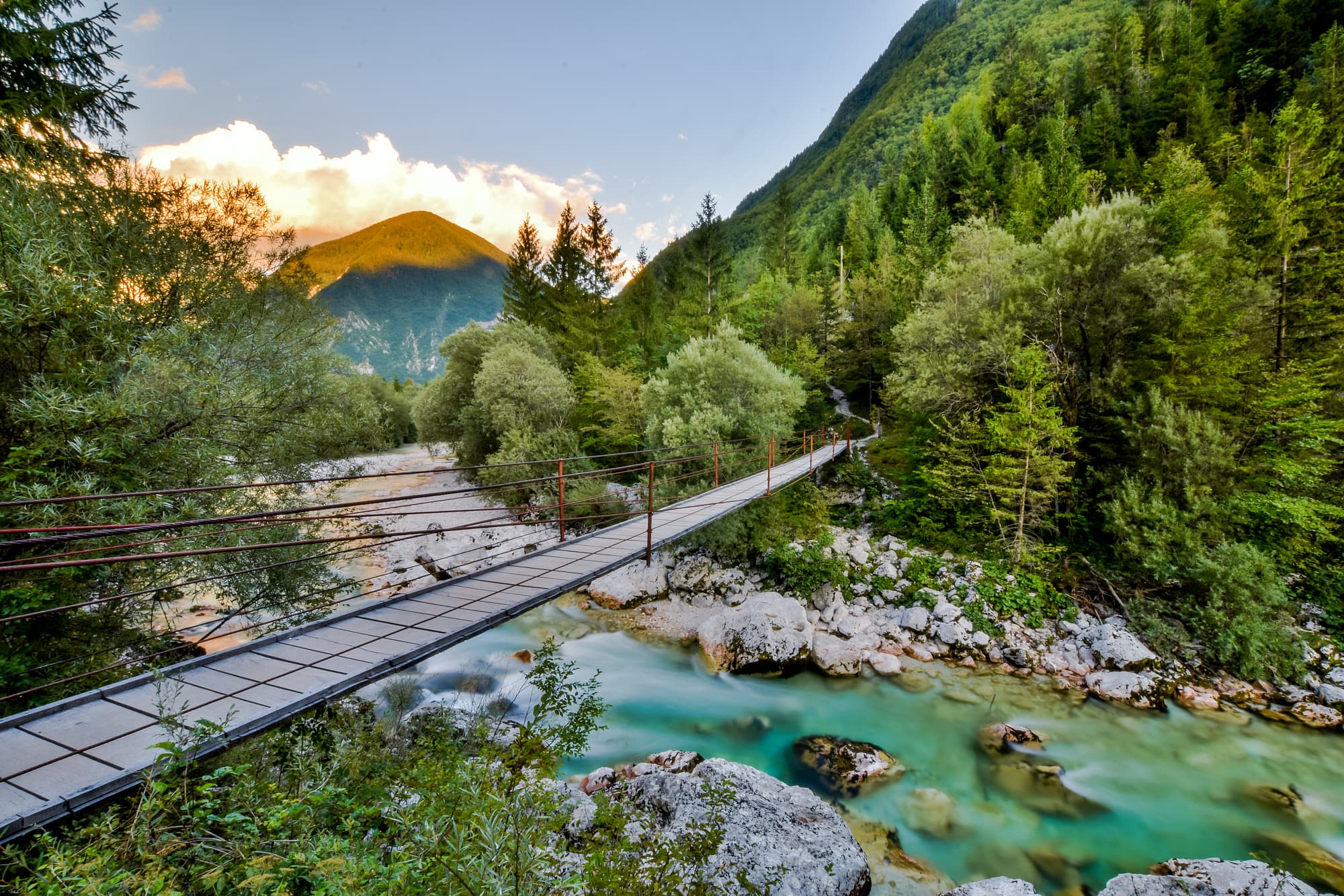 Das Tal der Soca in Slowenien Das Tal der Soca in Slowenien