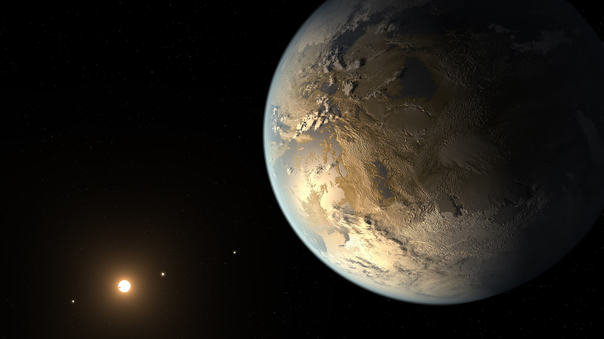 Kepler 186f – Künstlerische Illustration Kepler 186f – Künstlerische Illustration