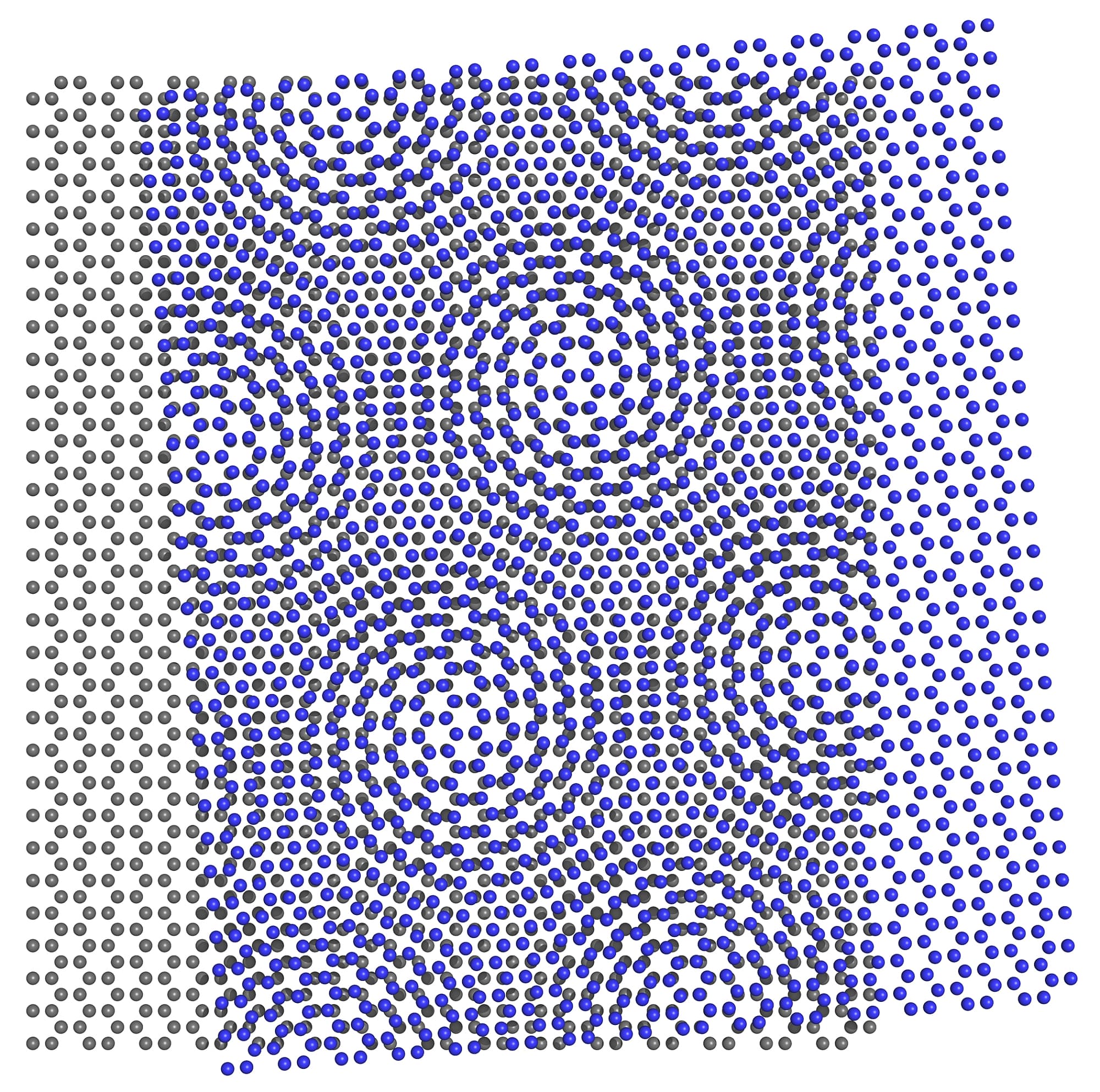 Zwei übereinanderliegende hexagonale Gitter erzeugen einen Moiré-Effekt Zwei übereinanderliegende hexagonale Gitter erzeugen einen Moiré-Effekt