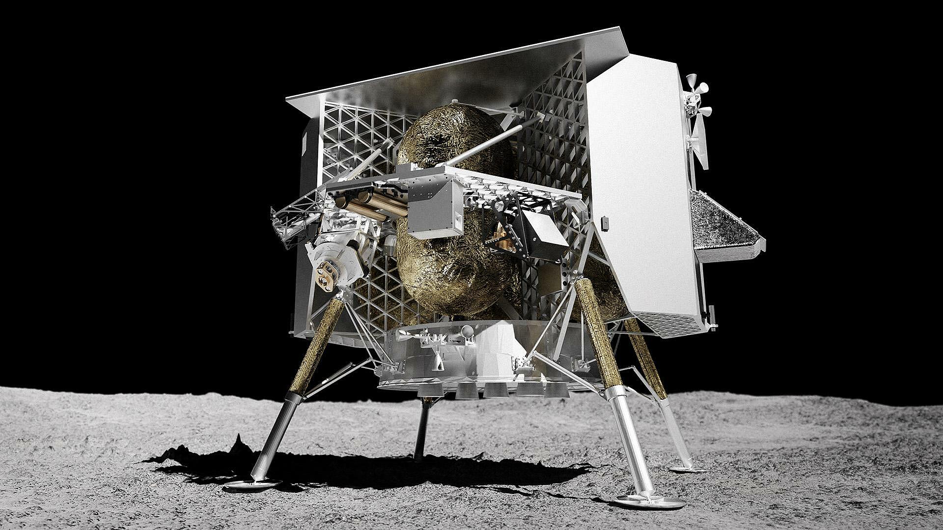 Peregrine-Lander von Astrobotic (animierte Darstellung) Peregrine-Lander von Astrobotic (animierte Darstellung)