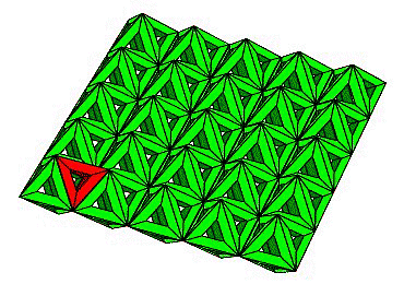 Oktaederfeld mit Tetraedern Oktaederfeld mit Tetraedern