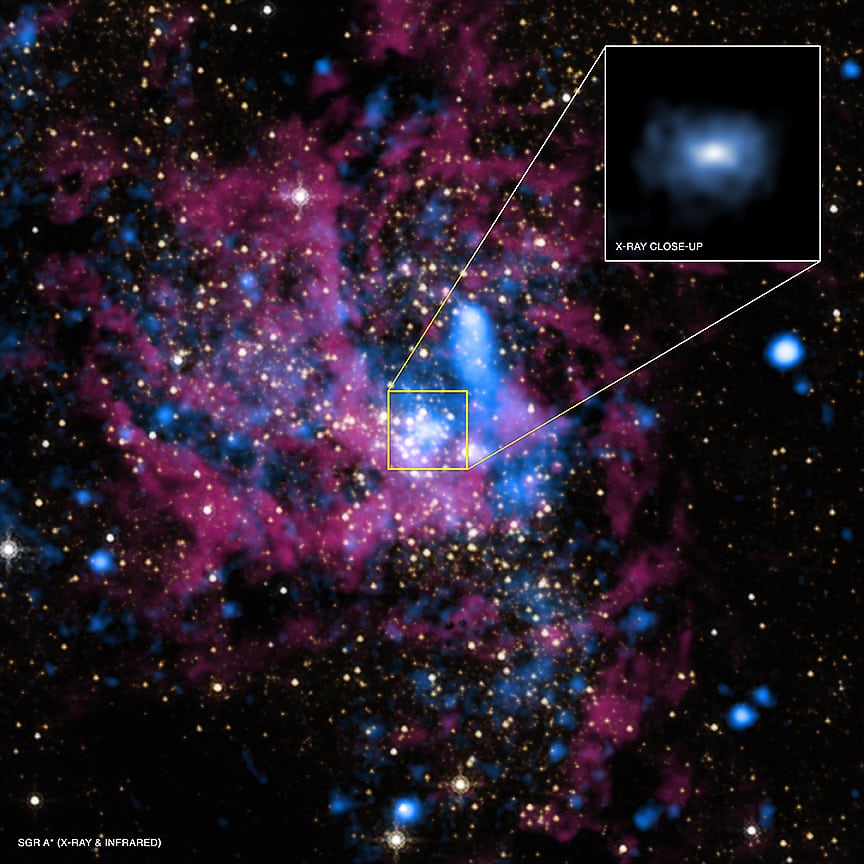 Röntgenbild von Sagittarius A* (Kompositaufnahme) Röntgenbild von Sagittarius A* (Kompositaufnahme)