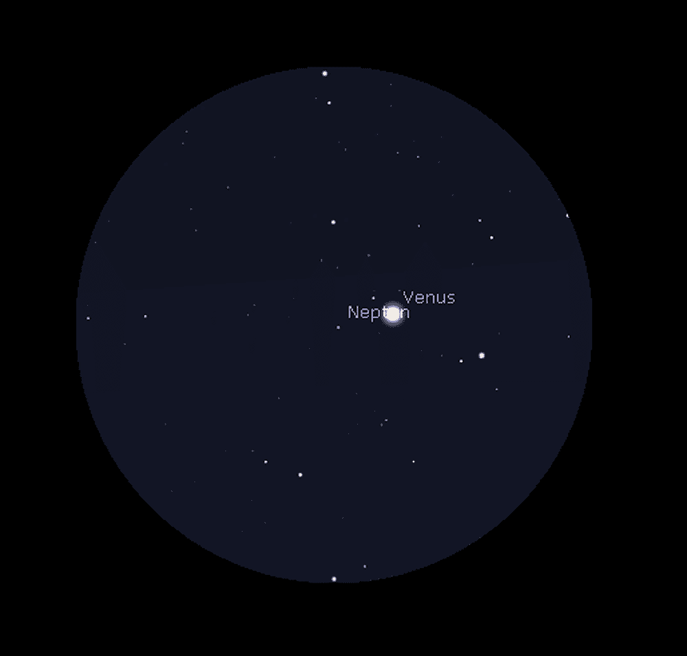 Neptun und Venus am Abdend des 12. Januar 2017 Neptun und Venus am Abdend des 12. Januar 2017
