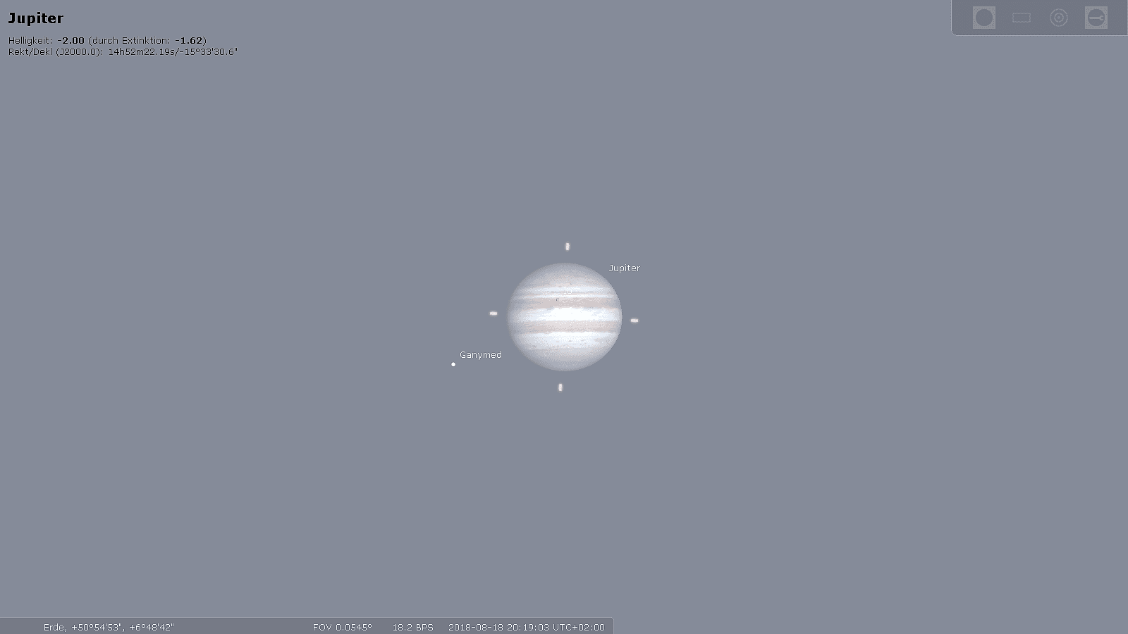 Jupiter mit nur einem Mond Jupiter mit nur einem Mond