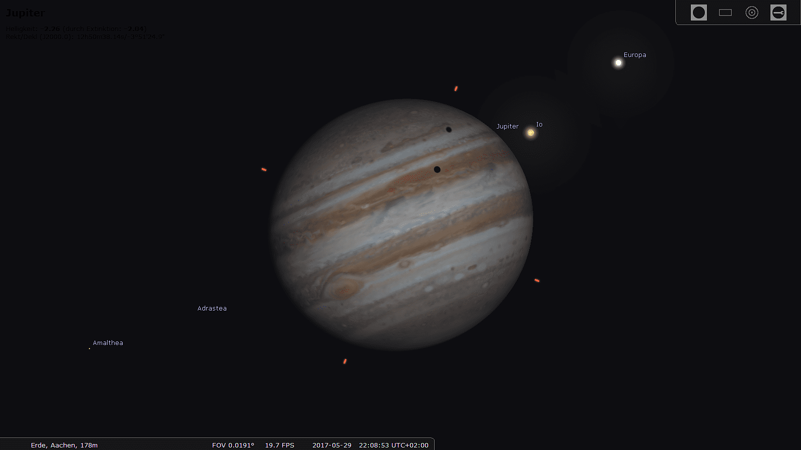 Jupiter am 29. Mai 2017 Jupiter am 29. Mai 2017