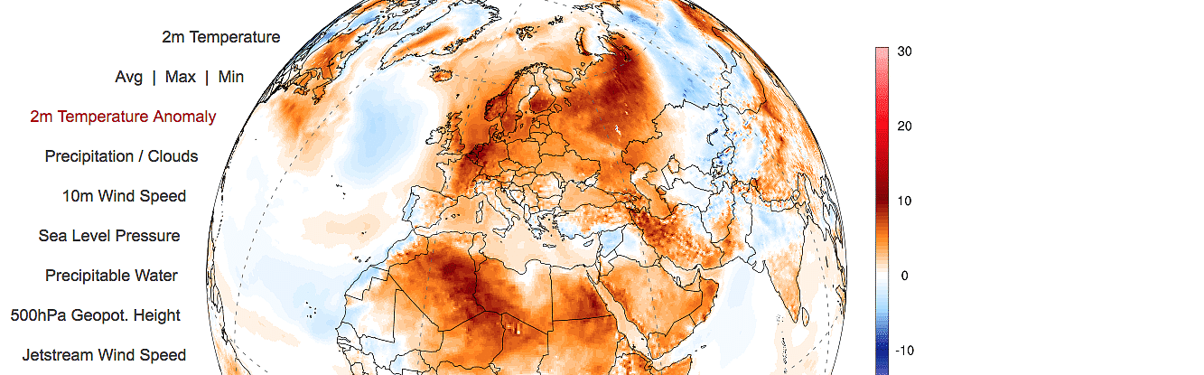 Temperaturanomalien in Europa Temperaturanomalien in Europa