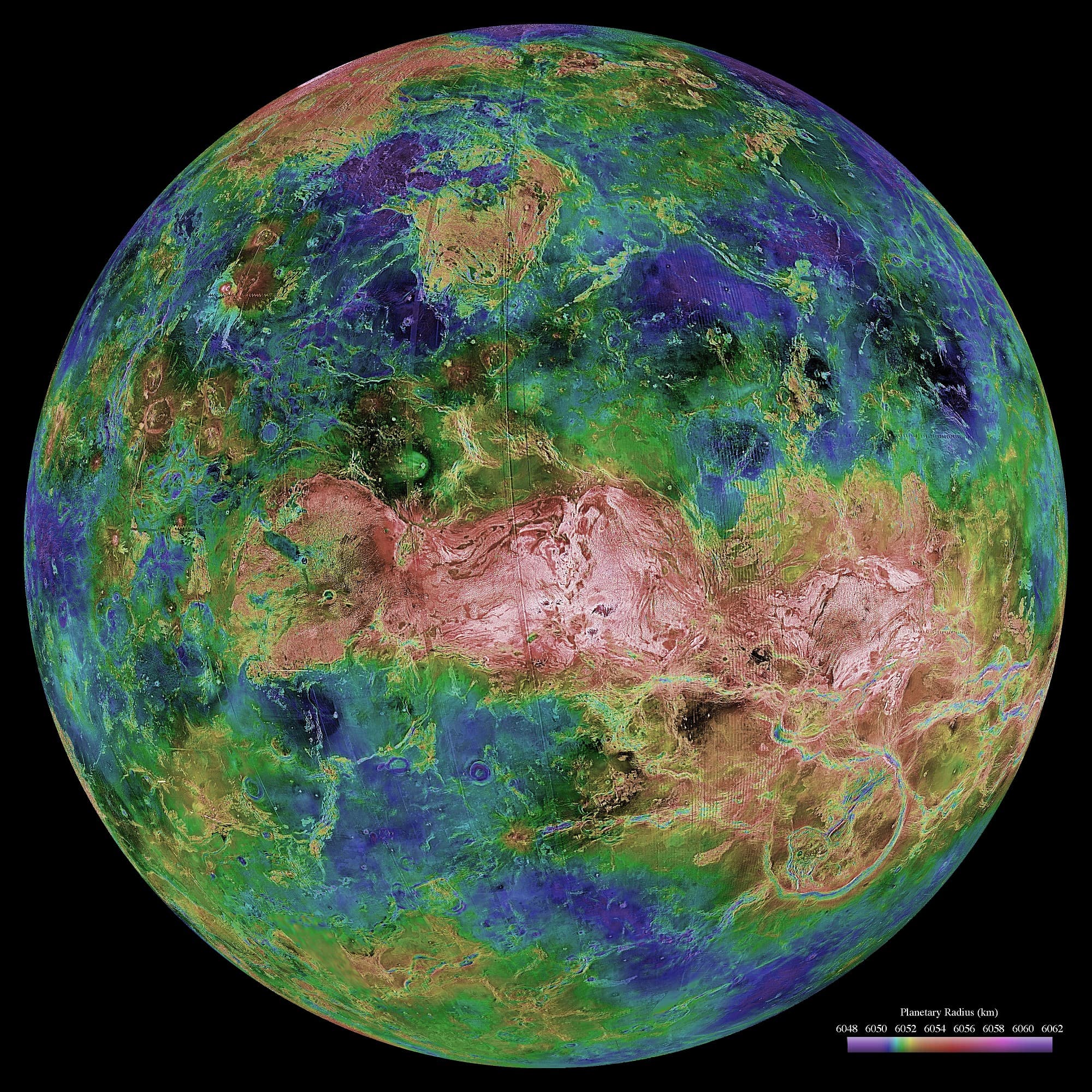 Topografische Darstellung der Venus Topografische Darstellung der Venus