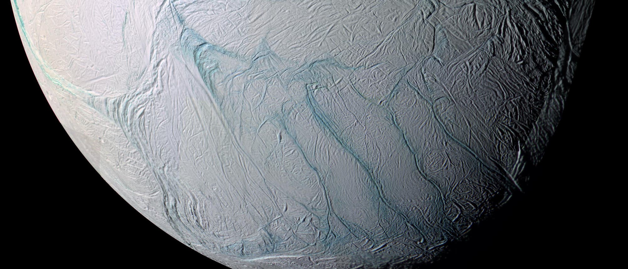 Tigerstreifen-Region auf Enceladus Tigerstreifen-Region auf Enceladus