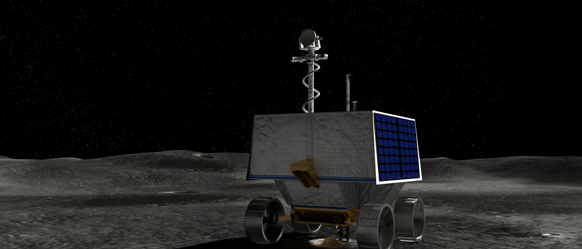 Der Volatiles Investigating Polar Exploration Rover (VIPER) der NASA soll den Weg für eine neue Ära bemannter Missionen zur Mondoberfläche ebnen. Der Volatiles Investigating Polar Exploration Rover (VIPER) der NASA soll den Weg für eine neue Ära bemannter Missionen zur Mondoberfläche ebnen.