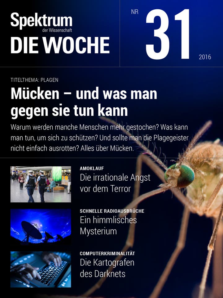 Spektrum – Die Woche – 31/2016 – Mücken – und was man gegen sie tun kann