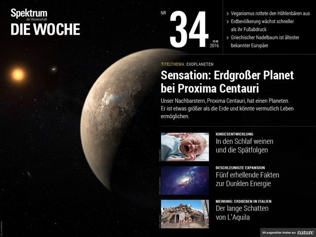 Spektrum - Die Woche - 34/2016 - Sensation: Erdgroßer Planet bei Proxima Centauri