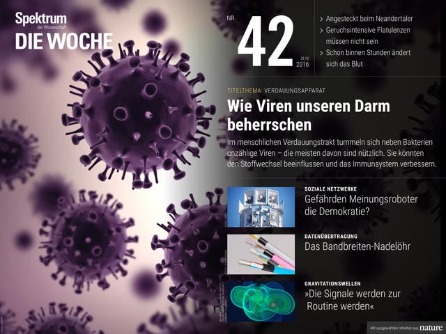 Spektrum - Die Woche - 42/2016 - Wie Viren unseren Darm beherrschen