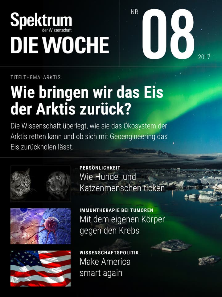 Spektrum – Die Woche – 8/2017 – Wie bringen wir das Eis der Arktis zurück?