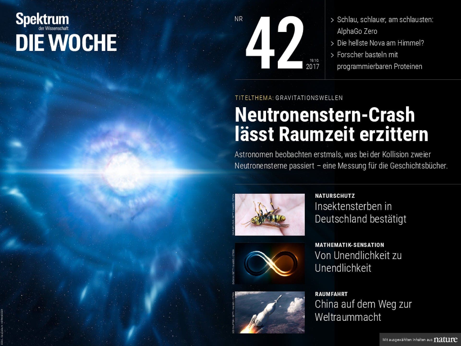 Neutronenstern-Crash lässt Raumzeit erzittern
