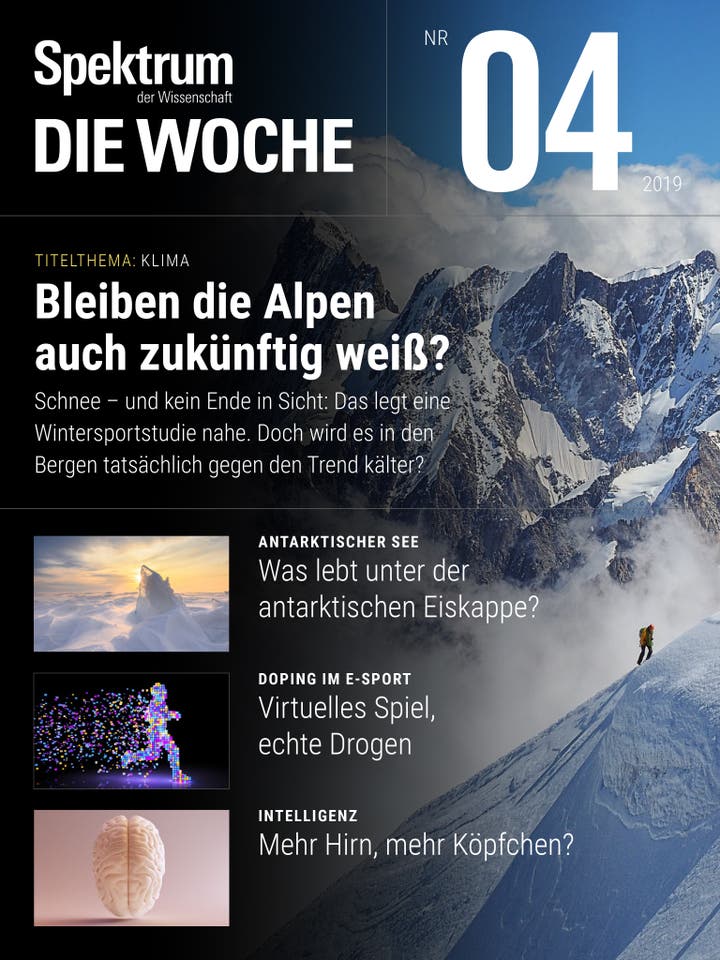 Spektrum – Die Woche – 4/2019 – Bleiben die Alpen auch zukünftig weiß?