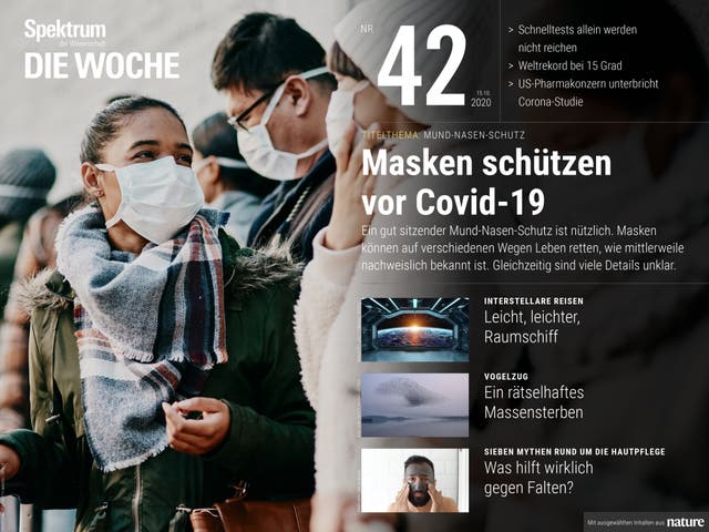 Spektrum - Die Woche - 42/2020 - Masken schützen vor Covid-19