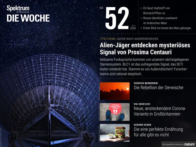 Spektrum - Die Woche - 52/2020 - Alien-Jäger entdecken mysteriöses Signal von Proxima Centauri
