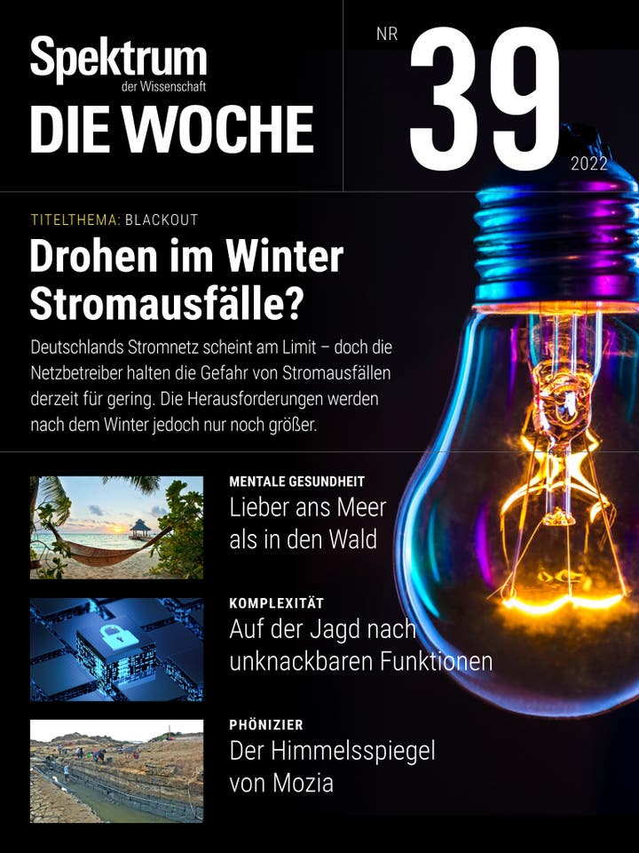 Spektrum – Die Woche – 39/2022 – Drohen im Winter Stromausfälle?