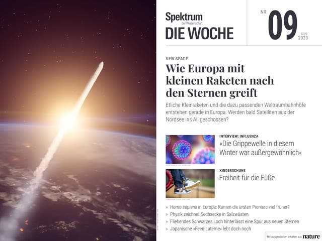 Spektrum - Die Woche - 9/2023 - Wie Europa mit kleinen Raketen nach den Sternen greift