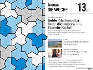 Spektrum - Die Woche - 13/2023 - Hobby-Mathematiker findet die lang ersehnte Einstein-Kachel
