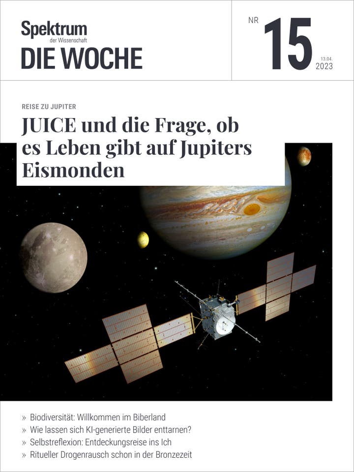 Spektrum – Die Woche – 15/2023 – JUICE und die Frage, ob es Leben gibt auf Jupiters Eismonden