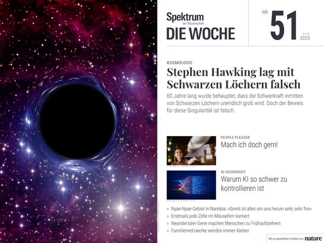 Spektrum - Die Woche - 51/2023 - Stephen Hawking lag mit Schwarzen Löchern falsch