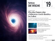 Spektrum - Die Woche - 19/2025 - Physiker bauen eine »Schwarze-Loch-Bombe« im Labor Spektrum - Die Woche - 19/2025 - Physiker bauen eine »Schwarze-Loch-Bombe« im Labor