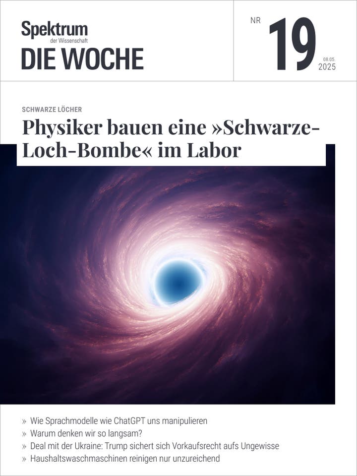Spektrum - Die Woche - 19/2025 - Physiker bauen eine »Schwarze-Loch-Bombe« im Labor